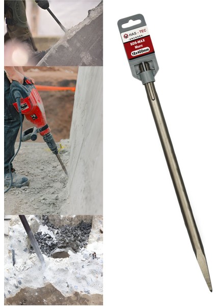 Sds-Max Murç 18X400 mm | Uzun Tip Beton ve Tuğla Kırıcı Uç