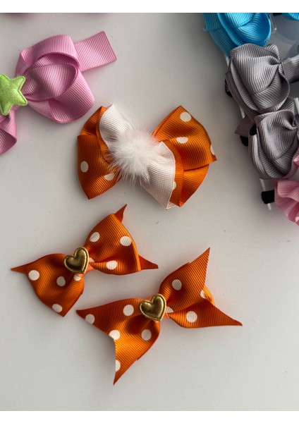 Fiyonklu Saç Tokası 10'lu – Renkli Set, Günlük & Okul modelleri