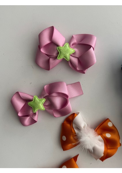 Fiyonklu Saç Tokası 10'lu – Renkli Set, Günlük & Okul indirimleri