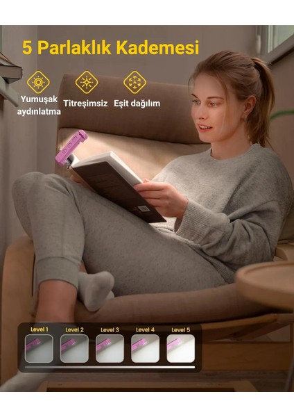 USB Şarj Edilebilir LED Kitap Ayracı Arası Okuma Işığı Ayracı Portatif Şarj Edilebilir modelleri
