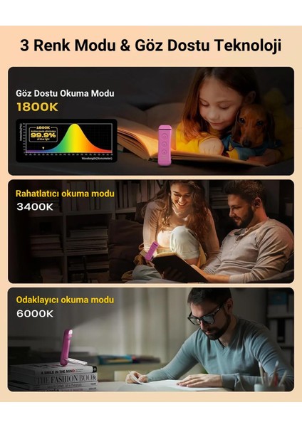 USB Şarj Edilebilir LED Kitap Ayracı Arası Okuma Işığı Ayracı Portatif Şarj Edilebilir fırsatları