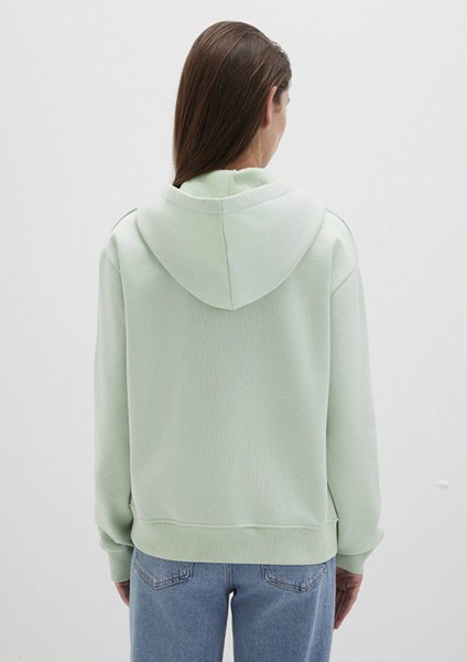 Kapüşonlu Yeşil Basic Sweatshirt 167299-71449 fırsatları