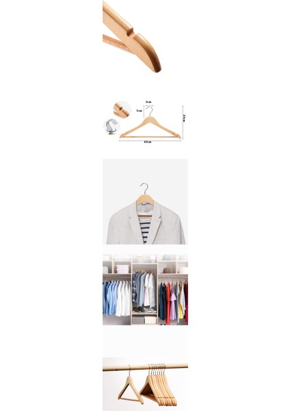 Turk Natural Ahşap Elbise Askısı 12 Adet Montague Design - MCT2345-9273 fiyatları