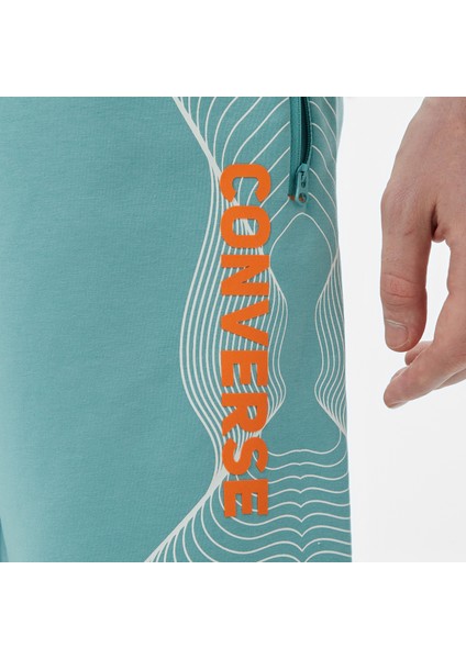 Baskılı Erkek Oversize Fit Mavi Şort indirimleri