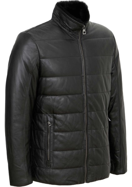 Siyah Hakiki Deri Erkek Hakiki Deri Mont - E23KKM310512-Q3H modelleri