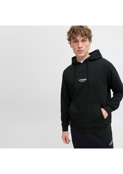 Erkek Gögüs Minimal Logo Baskili Kapüsonlu Sweatshirt - Soho fırsatları