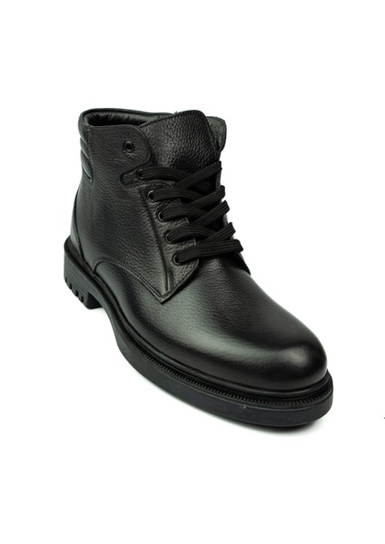 139 Siyah Deri Içi Kürklü Erkek Bot