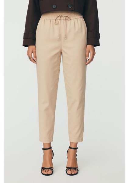 Gabardin Ipli Paça Lazerli Pantolon modelleri