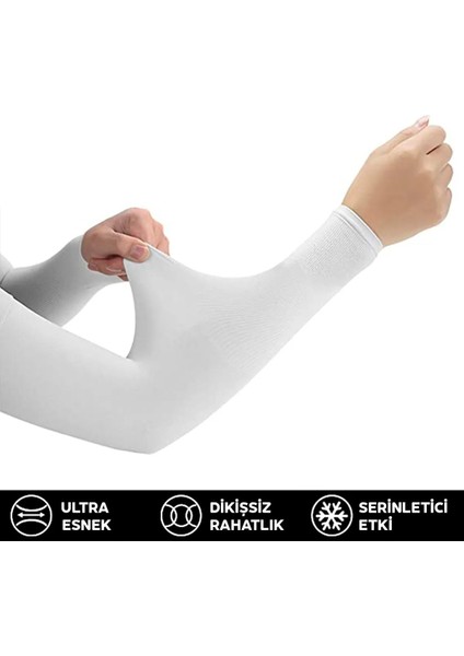 Kol Çorabı Güneş Korumalı Motosiklet Bisiklet Kolluk -Beyaz fiyatları