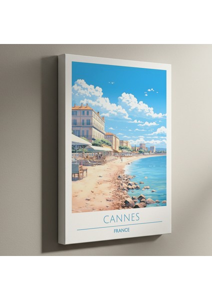 Cannes Sahili Manzara Tablosu