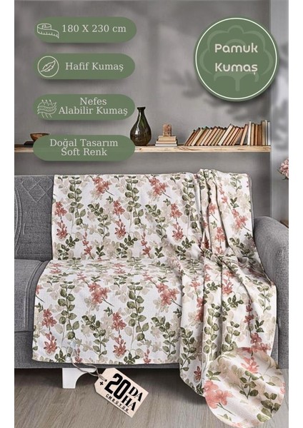 Tek Kişilik Baskılı Pike Koltuk Örtüsü Breeze 180X230 cm fiyatları