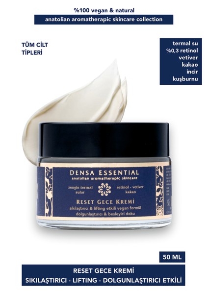 Reset Gece Kremi - Sıkılaştırcı/dolgunlaştırıcı/lifting Etkili 50 ml Yeniden Enerjik & Pürüzsüz Cilt Görünümü