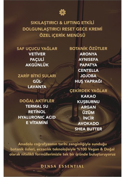 Reset Gece Kremi - Sıkılaştırcı/dolgunlaştırıcı/lifting Etkili 50 ml Yeniden Enerjik & Pürüzsüz Cilt Görünümü