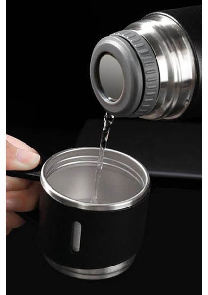 Kişiye Özel 3 Bardaklı 500ML Çelik Ayıcık Baskılı Termos–12 Saat Isı Koruma, Sızdırmaz ve Taşınabilir modelleri