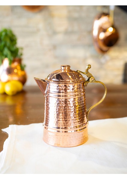 Bakır Sütlük Çekiç Dövme Parlak Bakır Renk modelleri