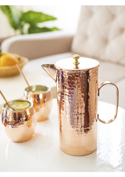 Bakır Sürahi Silindir Çekiç Dövme Model