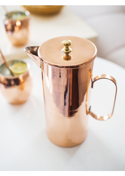 Bakır Sürahi Silindir Model