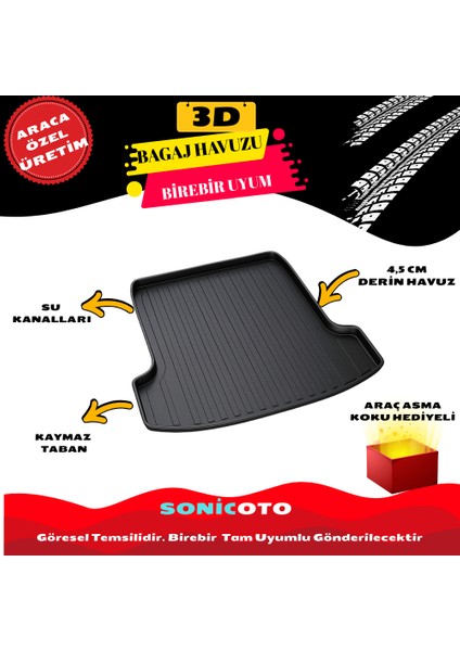 Kia Rıo Sedan (Ub) 2012 Sonrası 3D Bagaj Havuzu Tam Uyum Maxımum Koruma fiyatları