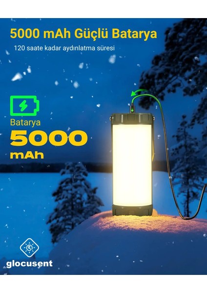 Kamp Feneri Lambası 120 Saat Şarjlı Kullanım, IP68 Su Geçirmez, Kamp, Deprem Çantası Feneri ve Afet fiyatları