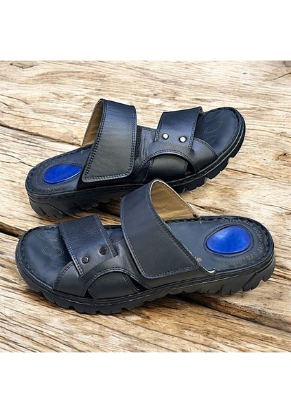 Kafkaslar Tam Ortopedik Gerçek Deri Erkek Dikişli Terlik modelleri