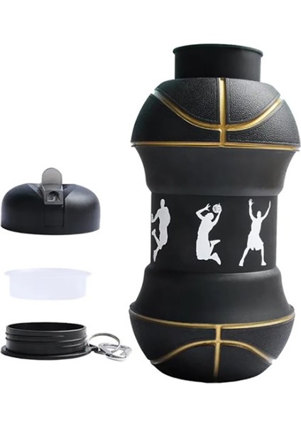 Top Şekilli Spor Temalı Katlanabilir Silikon Matara - Suluk-Spor ve Günlük Kullanım Için Şık Tasarım fiyatları