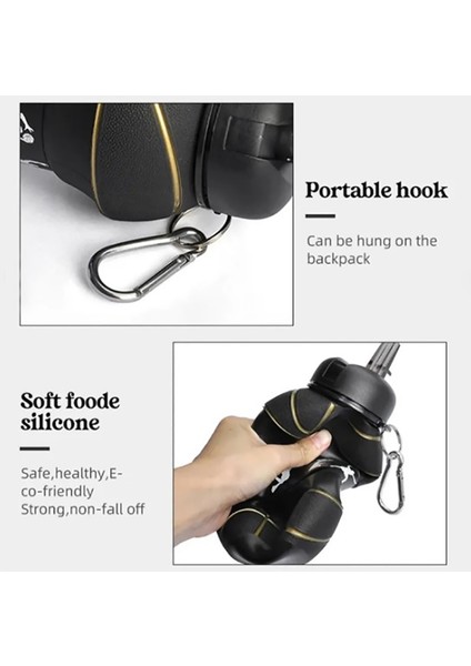 Top Şekilli Spor Temalı Katlanabilir Silikon Matara - Suluk-Spor ve Günlük Kullanım Için Şık Tasarım modelleri