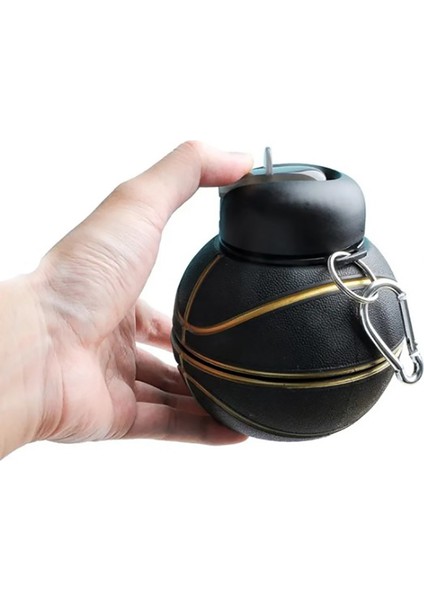 Top Şekilli Spor Temalı Katlanabilir Silikon Matara - Suluk-Spor ve Günlük Kullanım Için Şık Tasarım indirimleri