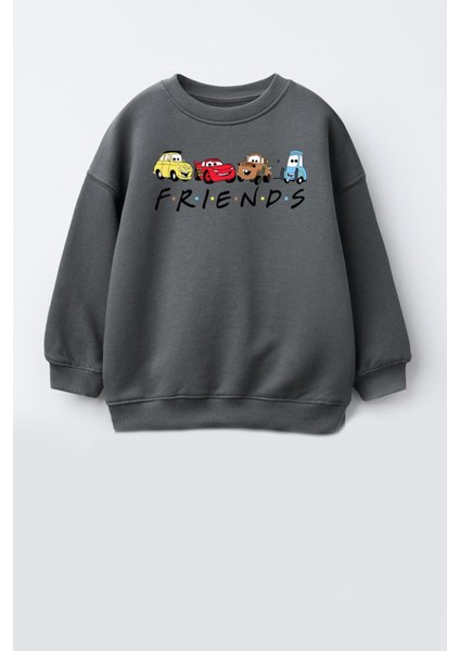 Unisex Baskılı 3 Iplik Kumaş Pamuklu Sweatshirt