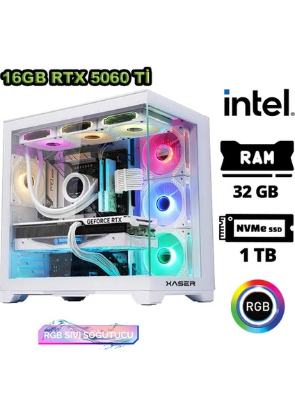 Sword X180 I7 12700KF 32GB Ram 1tb M.2 Nvme SSD 16GB RTX5060TI Sıvı Soğutmalı Oyuncu Bilgisayarı