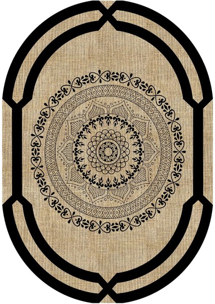 Dijital Kaymaz Yıkanabilir Modern Salon Halısı Mutfak Halısı Koridor Halısı Oval Halı Yolluk DC-4080 Oval modelleri