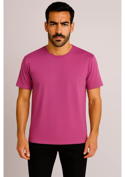 Bisiklet Yaka Penye Erkek Spor T-Shirt