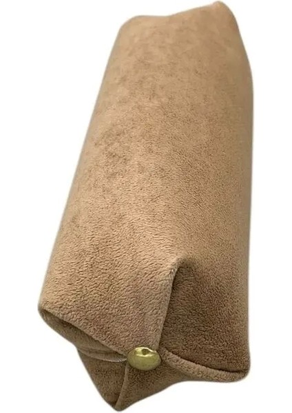 Süet Kumaş Sütlü Kahve Renk 20 cm Rulo Takı Yastığı fiyatları