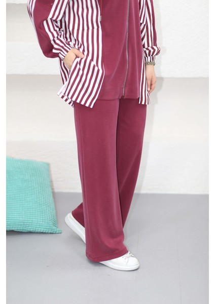 Yan Çizgili Pantolonlu Takım modelleri