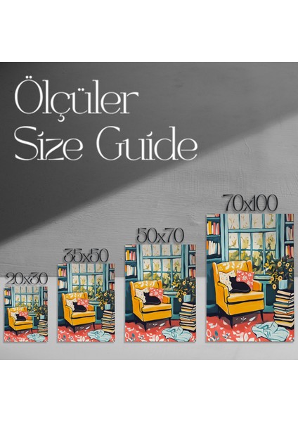 Sarı Koltukta Kedi Illüstrasyon Tablosu modelleri