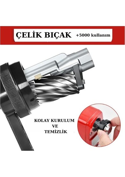 Masa Tipi Metal Kollu Büyük Kırmızı Kalemtraş 6732 indirimleri