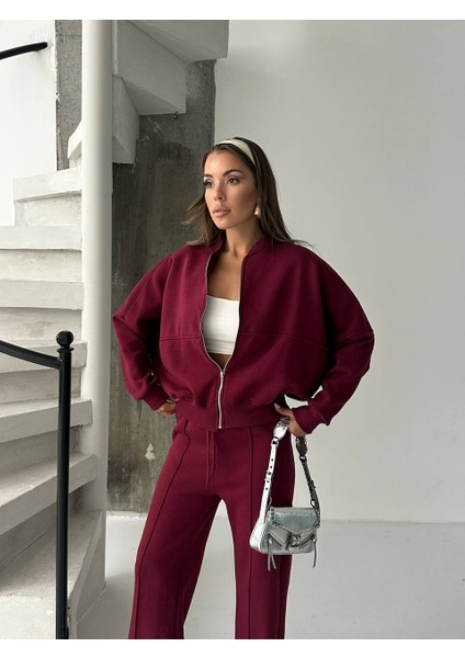 Kadın 3 Iplik Içi Şardonlu Penye Kumaş Çimalı Zr Eşofman Takımı modelleri