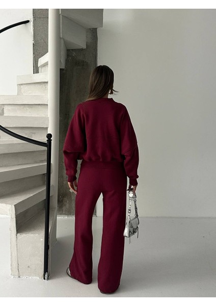 Kadın 3 Iplik Içi Şardonlu Penye Kumaş Çimalı Zr Eşofman Takımı fırsatları