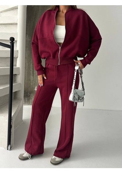 Kadın 3 Iplik Içi Şardonlu Penye Kumaş Çimalı Zr Eşofman Takımı indirimleri