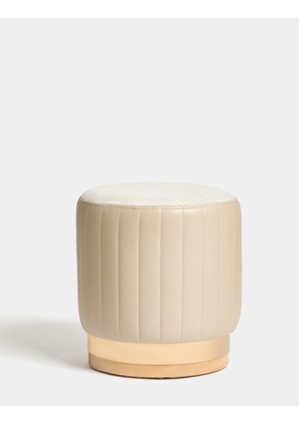 Nordica Gold ve Ahşap Detaylı Puf