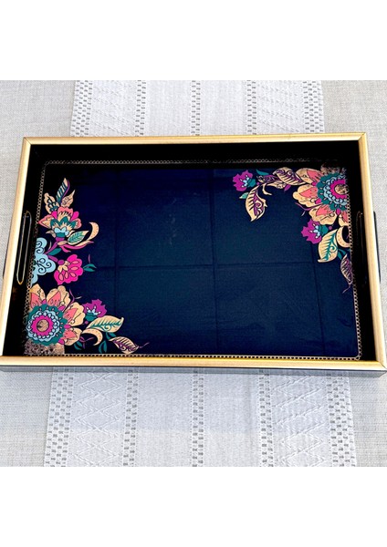 A08- Lorena Asorti El Geçmeli Tepsi 31X46 (Siyah) fiyatları