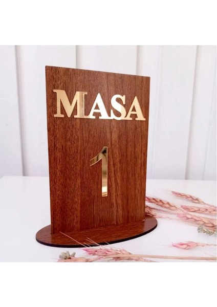 Ahşap Pleksi Masa Numarası 1-25 Arası -Numaratör , Cafe, Restaurant Düğün Salonu Otel, Işletmeler