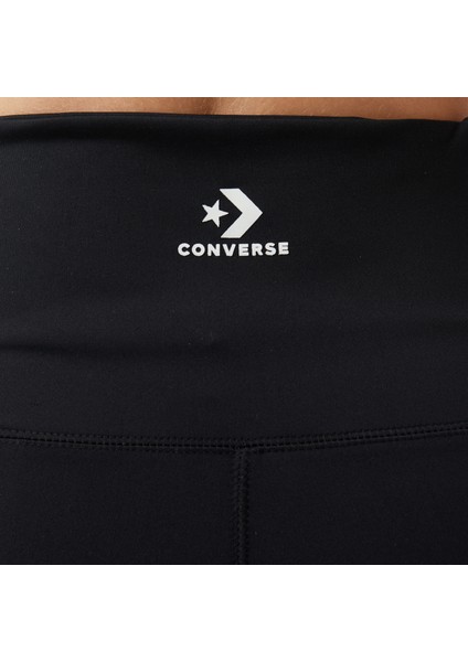 Star Chevron Baskılı Slim Fit Kadın Siyah Eşofman Altı