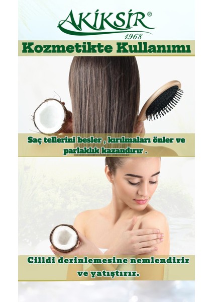 Hindistan Cevizi Yağı Vegan Özellikte 150 g Cilt ve Saç Bakımı İçin Kadınlara Özel modelleri