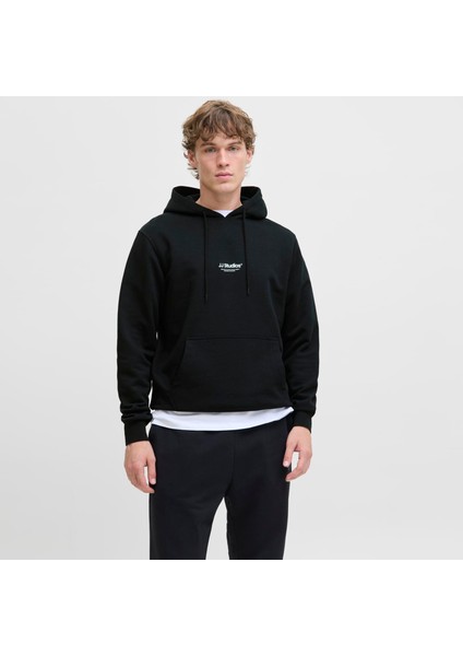 Erkek Gögüs Minimal Logo Baskili Kapüsonlu Sweatshirt - Soho