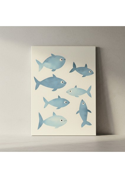 Sevimli Balıklar Illüstrasyon Tablosu fiyatları