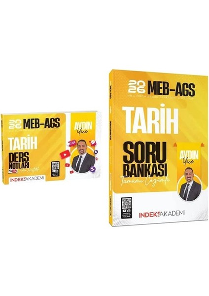 Indeks 2026 Meb-Ags Tarih Video Ders Notları + Soru Bankası 2 Li Set