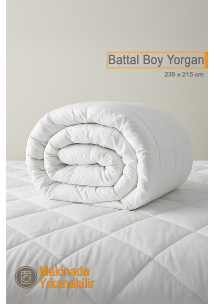 Ecotermo Battal Boy Mikrofiber Antialerjik Silikon Yorgan | Çeyizlik | Otel Yorganı | 235X215 cm
