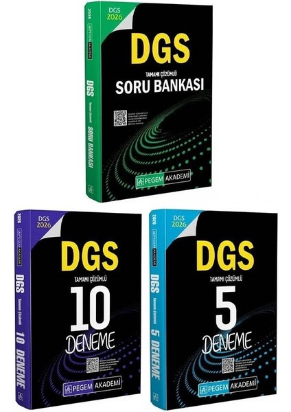 Pegem 2026 Dgs Soru Bankası + 10+5 Deneme 3 Lü Set