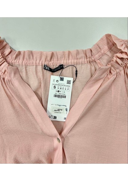 Allbucks Zara, Pembe Geniş Gömlek Bluz ABZRA9993 modelleri