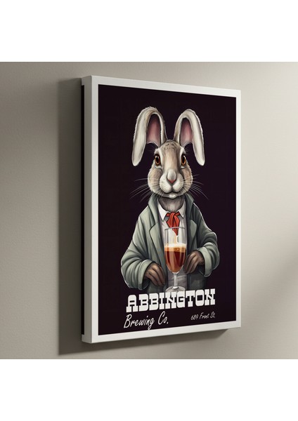 Şık Tavşan Illüstrasyon Tablosu